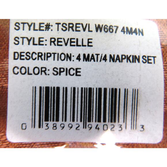 WATERFORD Revelle 8-Pc Placemat Napkin Set Thanksgiving Fall Luxury NIB - Picture 7 of 7